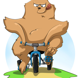Медведь на велосипеде 2