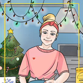 Новогодняя открытка для пекарни