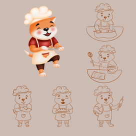Персонаж собака пекарь