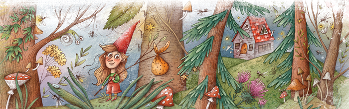 Иллюстрация к книге "Мика. Секрет восьмого гнома"