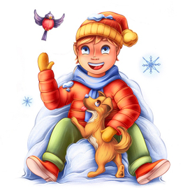 Снежная зима