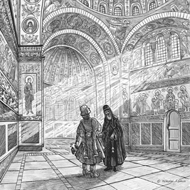 Иван-царевич в греческом храме.