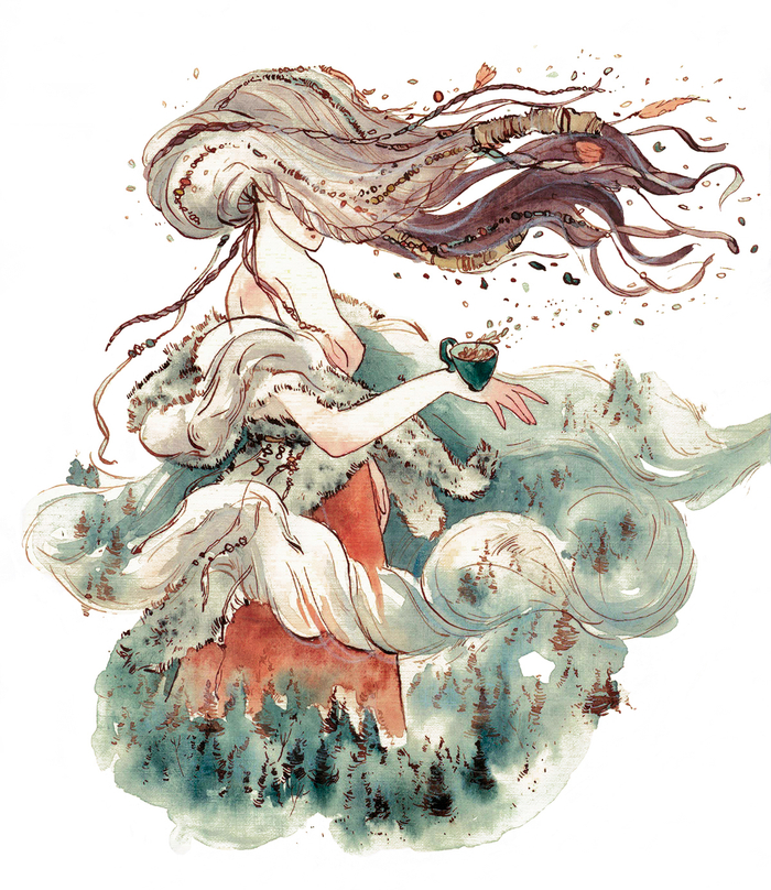 Иллюстрация к книге "Мама Шамана рассыпает соль"