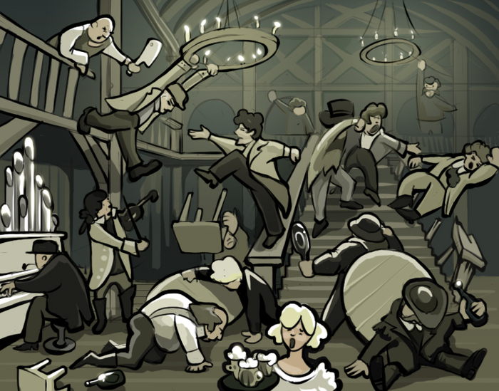 Драка в пабе