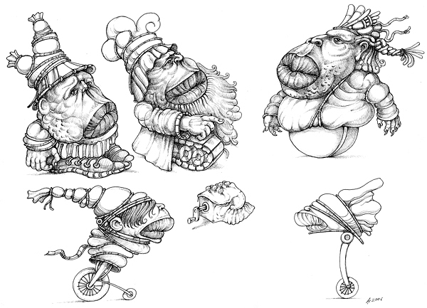 Почеркушки. Шесть фигур