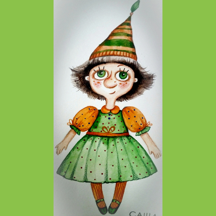 Эскиз куклы Саша сп-ль "Сказка про сказки"