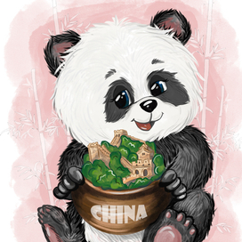 Панда и китайская стена