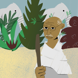 Портрет Махатма Ганди