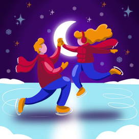 танец на катке