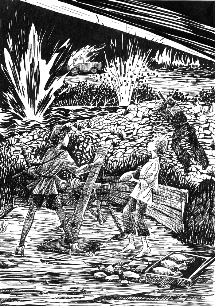 Иллюстрация к повести Виктора Богданова "Приключение, которого не было"