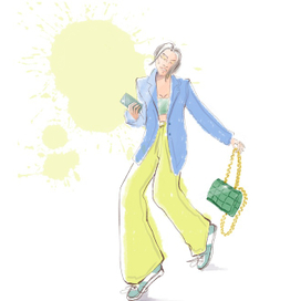 Фэшн иллюстрация в полный рост