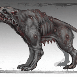 монстр - мутировавшая собака.