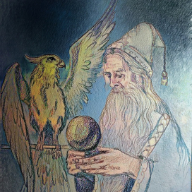 Альбус Дамблдор и его патронус Феникс