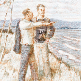 Иллюстрация к роману А. Лиханова "Оглянись на повороте или хроника забытого времени".