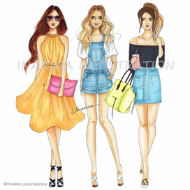Мода, стиль и фэшн иллюстрация