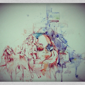 Cafe Rival #girl# coffee #street #dog# boy #glasses