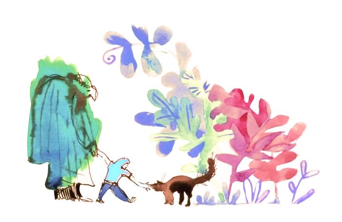 Ребёнок и кот