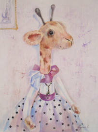 Жирафа Изабель (батик панно)