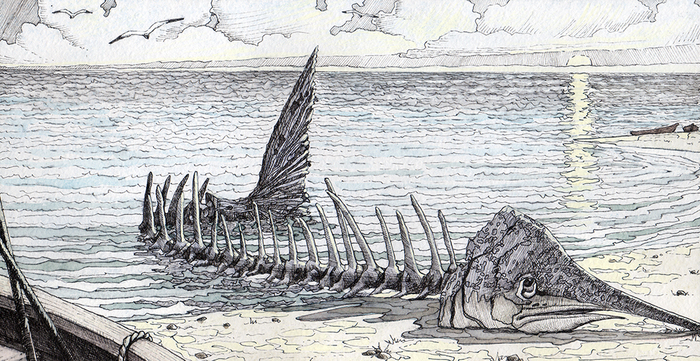 Иллюстрация к повести Э.Хемингуэя "Старик и море"