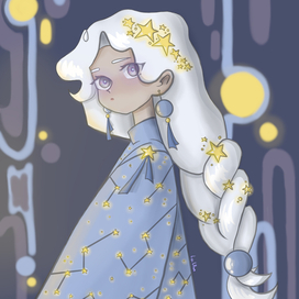 девушка и звёзды