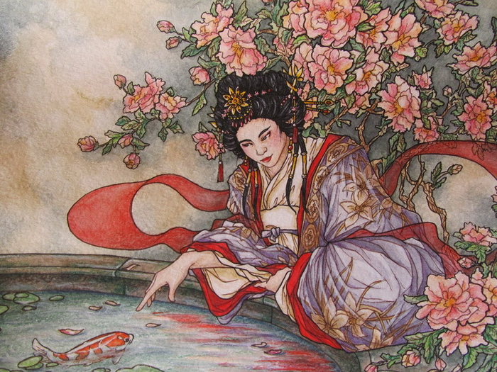 Девушка и карп