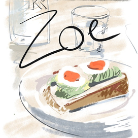 Тост с авокадо в Zoe