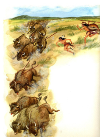 Илл. к журналу "Пашош","Бизоны"