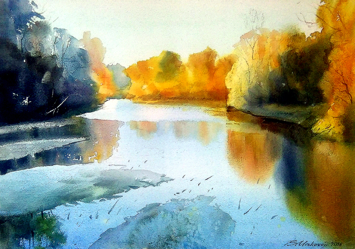 ,,Золото осени на р.Олекте,,