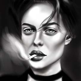 Черно белый портрет 