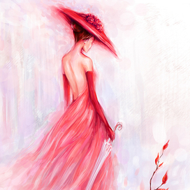 Дама в красном