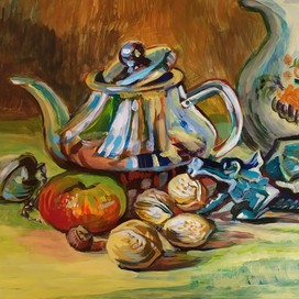 Натюрморт с грецкими орехами