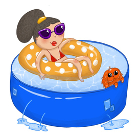 Девочка в бассейне