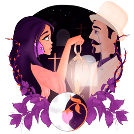 Ведьма на кладбище