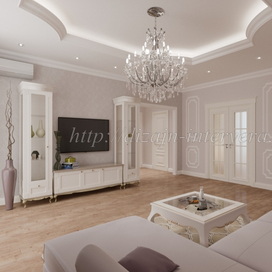 3D визуализация гостиной