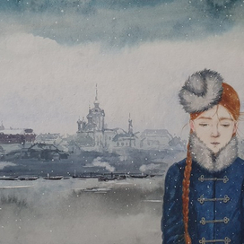" Повесть о рыжей девочке" обложка.