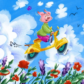 Разворот для детской книги «Мордашка Матюит и друзья»