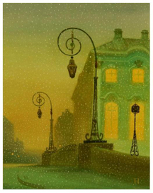 Утренний снегопад на Невском