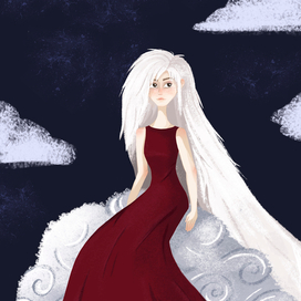 Девушка на облаке