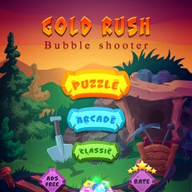 Bubble Shooter Game "Gold Rush"