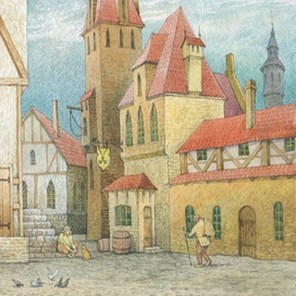 Город 15 век. Правая часть.