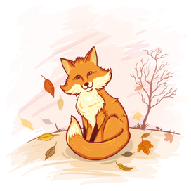 Осенняя лиса
