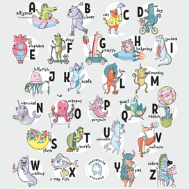 Постер с английским алфавитом