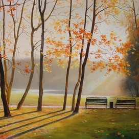 Осеннее утро в Михайловском парке