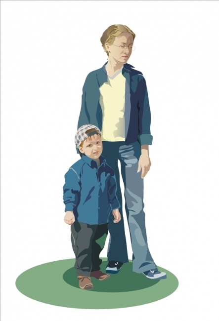 Автопортрет с сыном