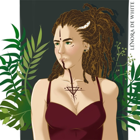 Девушка с дредами