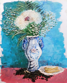 Цветочно-кофейный натюрморт