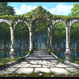 Озеро в лесу 