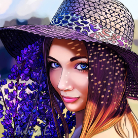 Красотка в шляпке