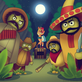 Главное меню 2 для флэш игры "Angry Alamo"