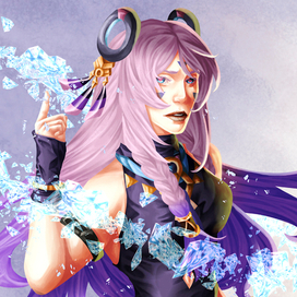 Фан арт персонажа видео игры Genshin Impact